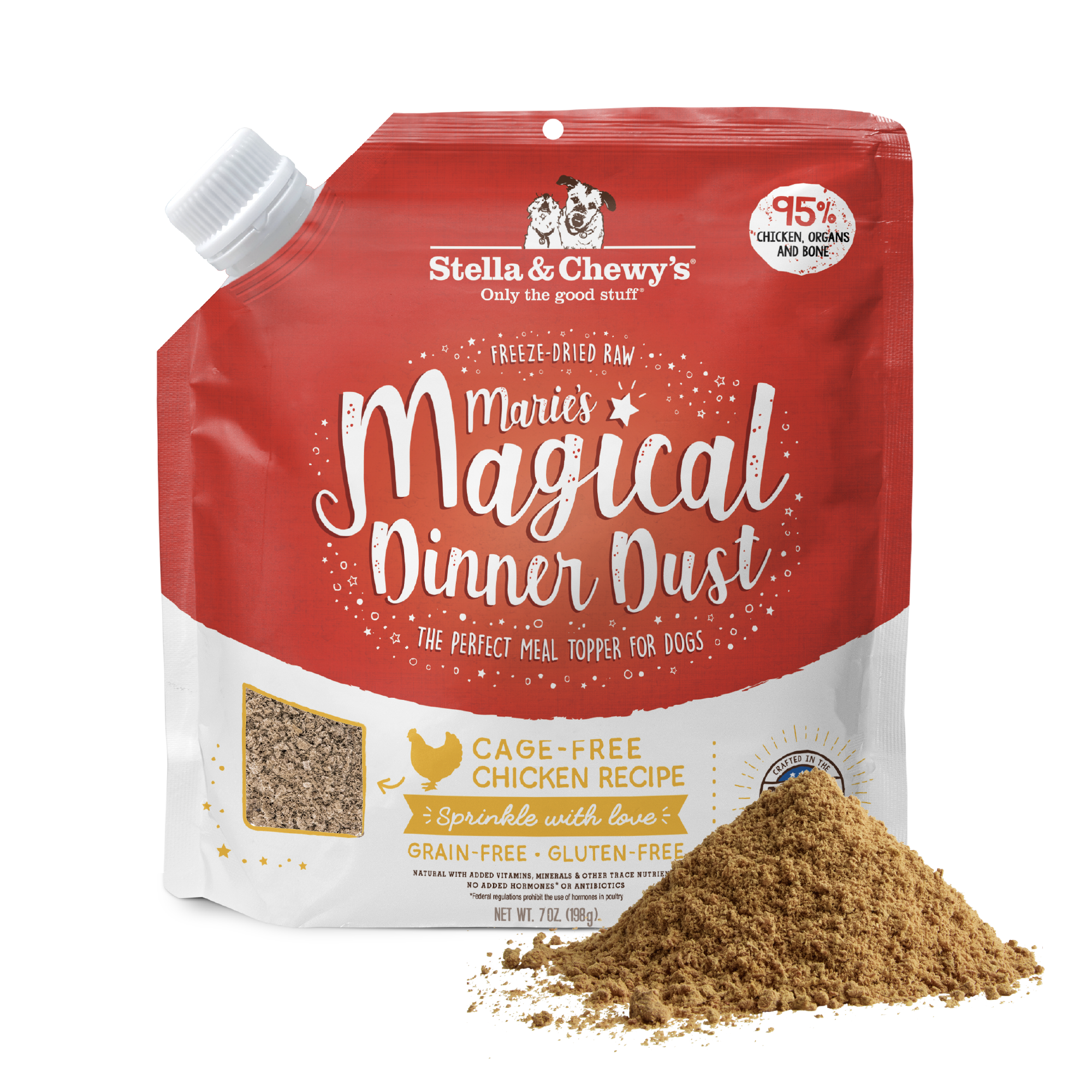 Marie’s Magical Dinner Dust Cage-Free Chicken Freeze Dried Raw Meal Topper for Dogs by Stella & Chewy's