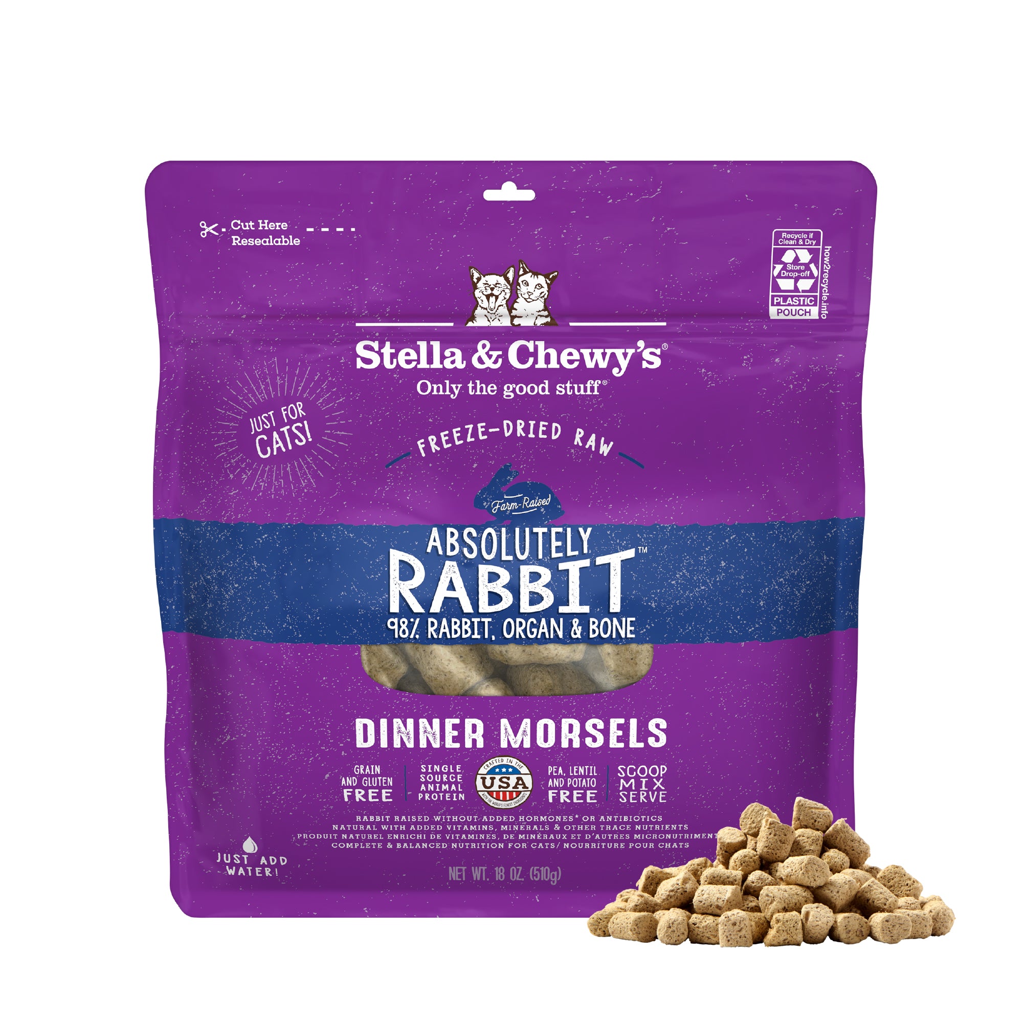 Absolutely Rabbit Freeze Dried Raw Cat Food: High Protein, Grain