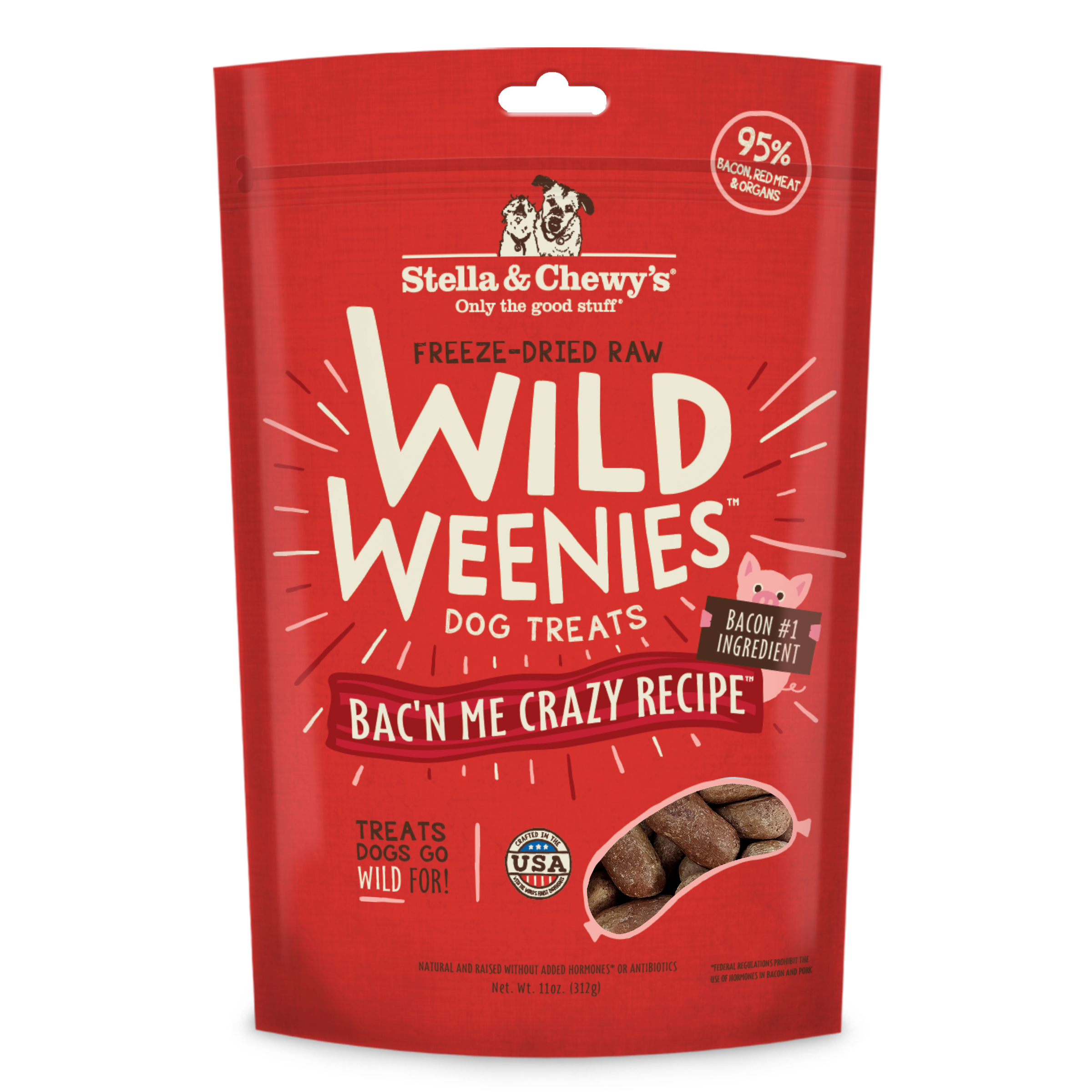 Bac’n Me Crazy Wild Weenies Bacon Dog Treats by Stella & Chewy's