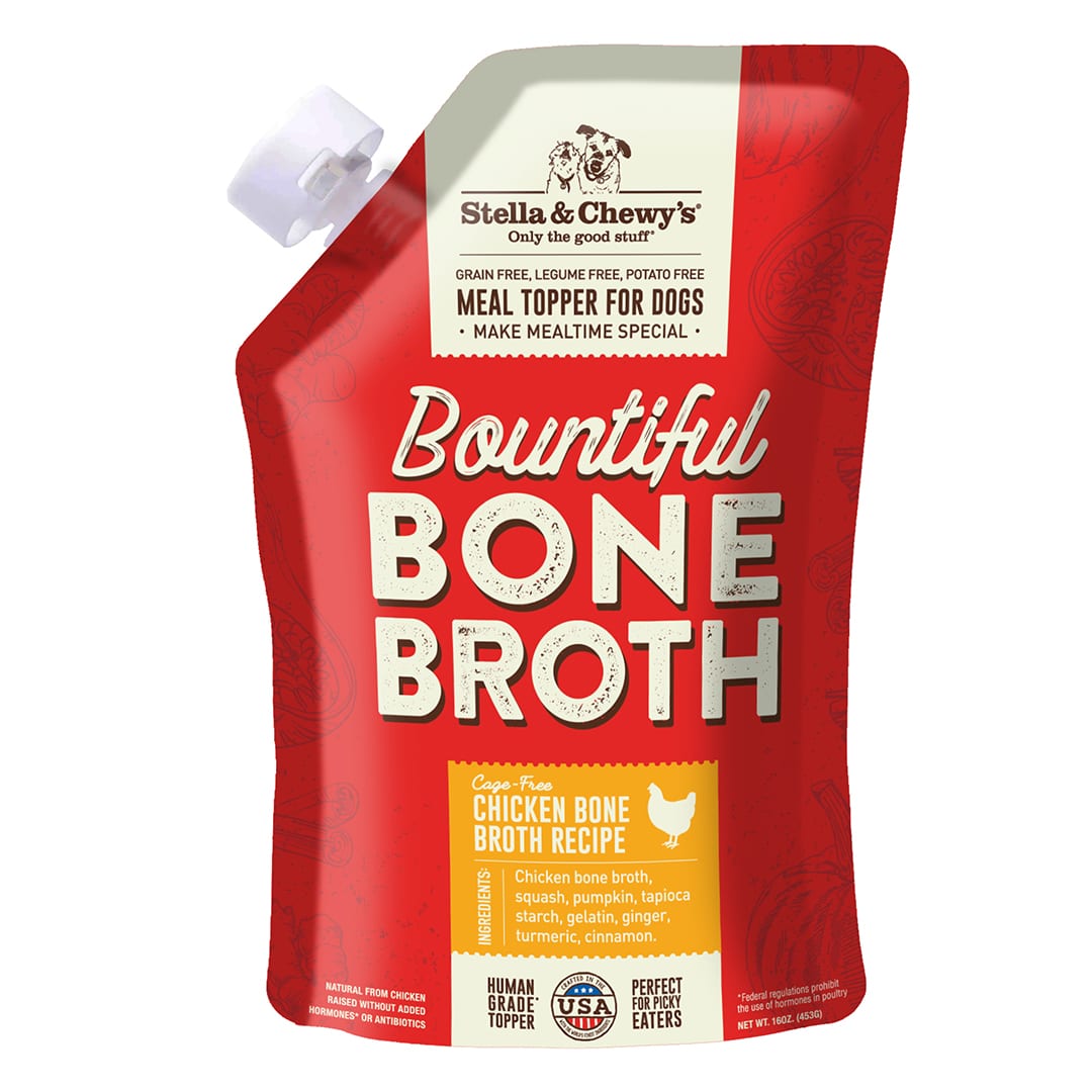 Bountiful Bone Broth for Dogs: Cage-Free Chicken Recipe - 100% Human Grade & Made in USA by Stella & Chewy's
