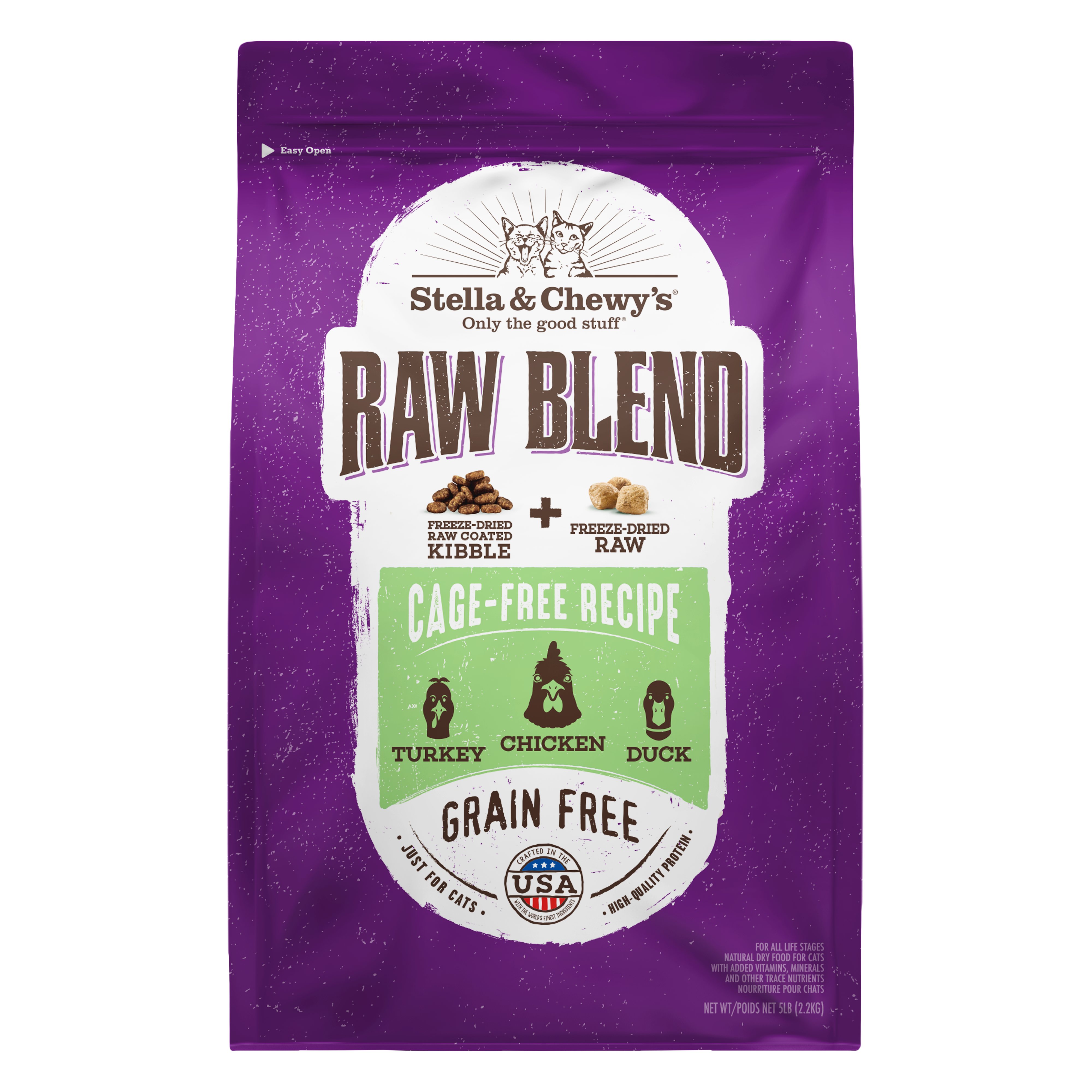 Raw Coated Cat Kibble: Wild-Caught Salmon Recipe by Stella & Chewy's