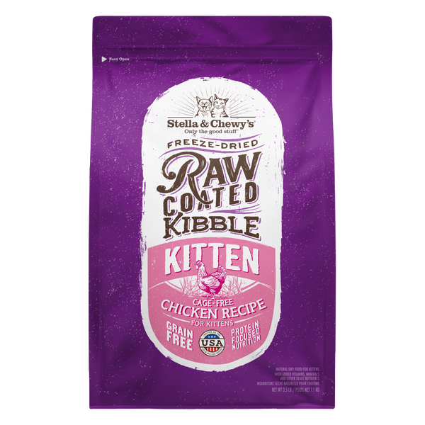 Raw Coated Kibble Kitten Cage-Free Chicken Recipe for Kittens