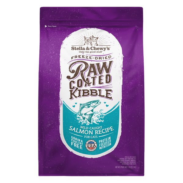 Raw Coated Kibble Wild-Caught Salmon Recipe for Cats