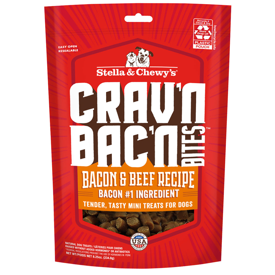 Crav’n Bac’n Bites Bacon & Beef Dog Treats by Stella & Chewy's