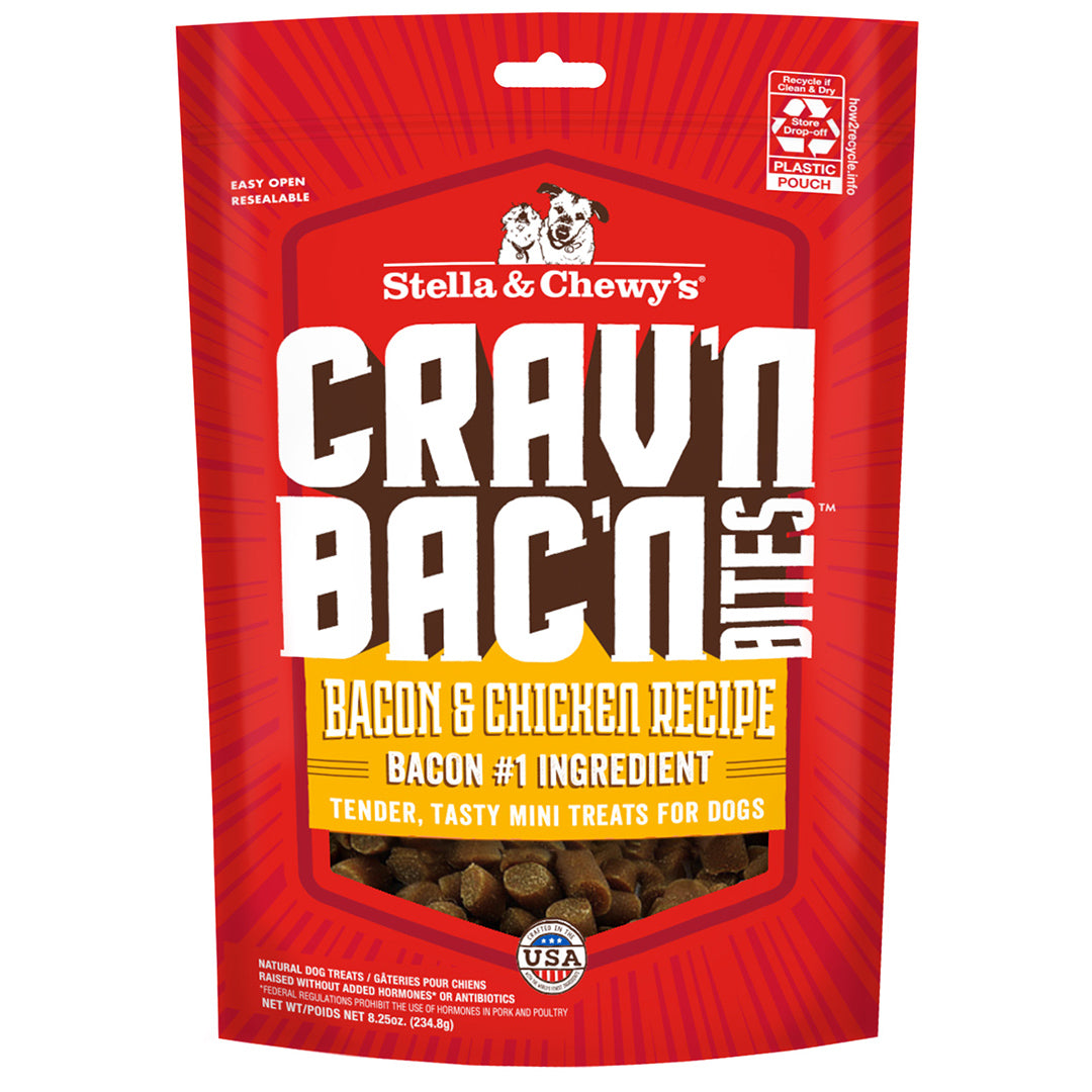 Crav’n Bac’n Bites Bacon & Chicken Dog Treats by Stella & Chewy's