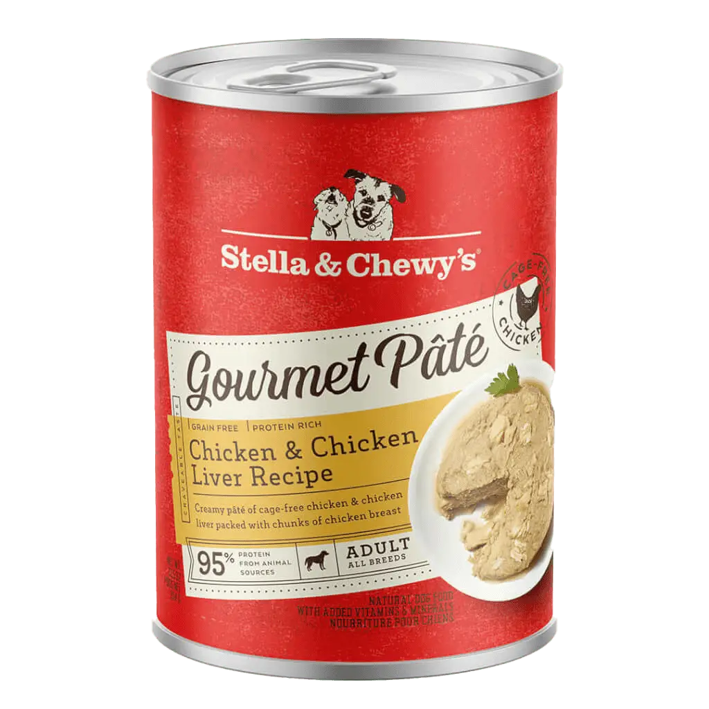 Gourmet Pâté for Dogs with Chicken & Chicken Liver - Grain Free Wet Dog Food Rich in Protein with Smooth Texture by Stella & Chewy's