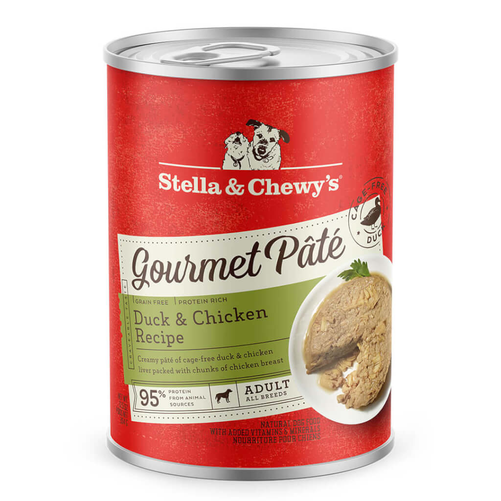 Gourmet Pâté for Dogs with Duck & Chicken - Grain Free Wet Dog Food Rich in Protein with Smooth Texture by Stella & Chewy's
