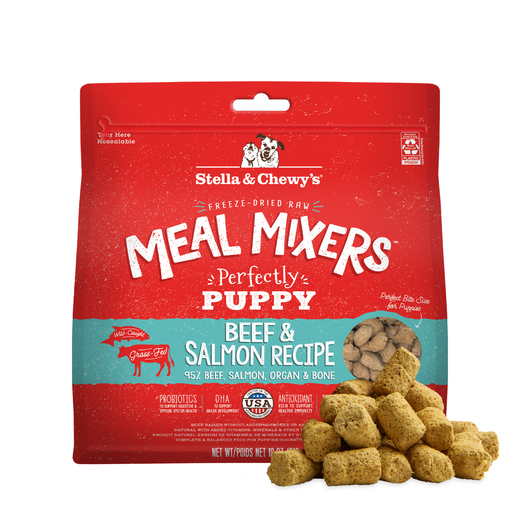 Perfectly Puppy Beef & Salmon Meal Mixers for Dogs - Freeze Dried