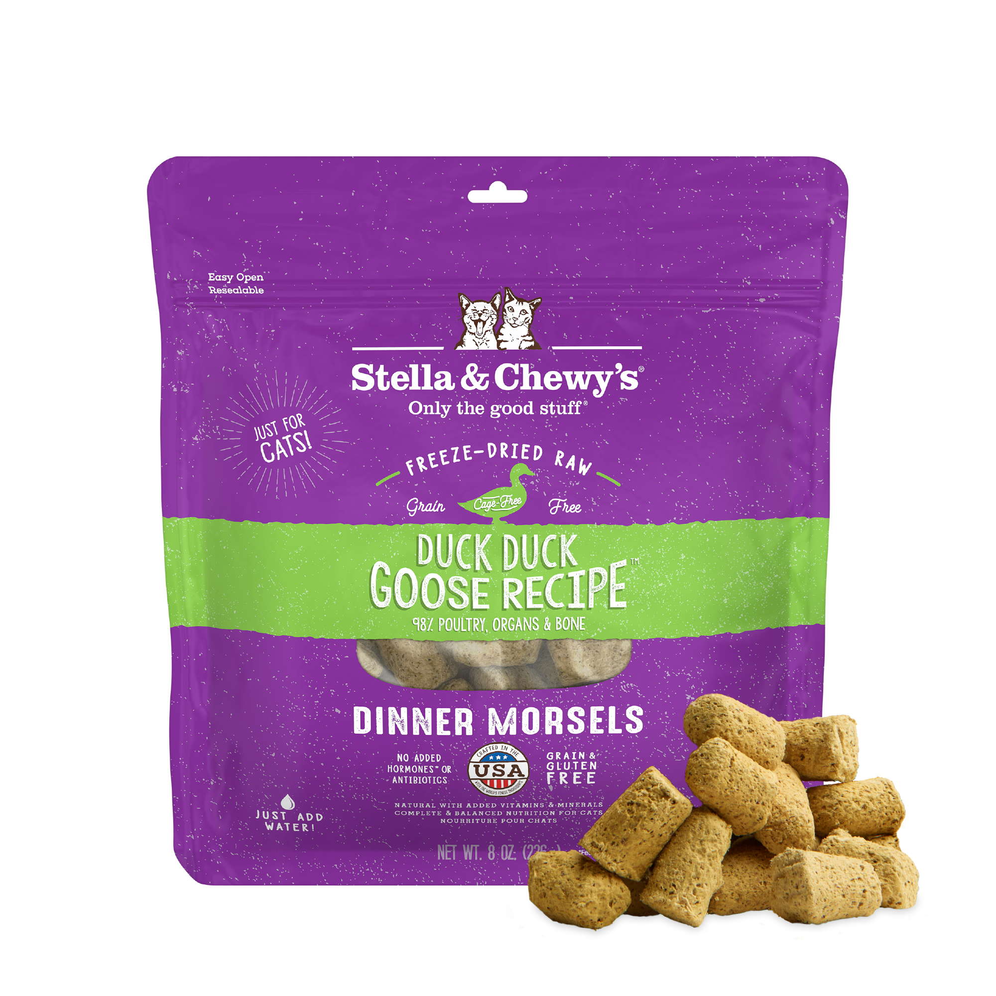 Duck Duck Goose Freeze Dried Raw Cat Food: High Protein, Grain