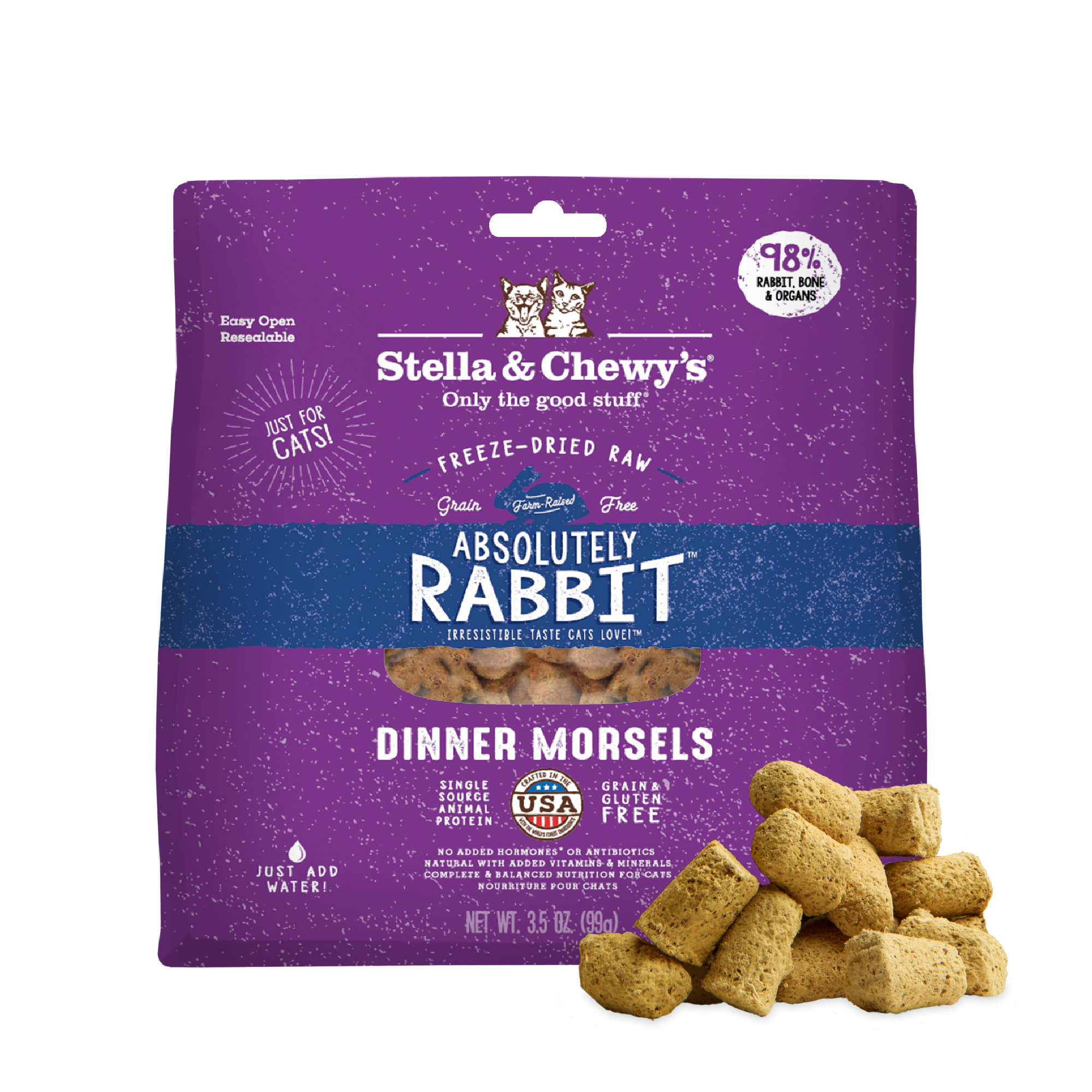 Absolutely Rabbit Freeze Dried Raw Cat Food: High Protein, Grain