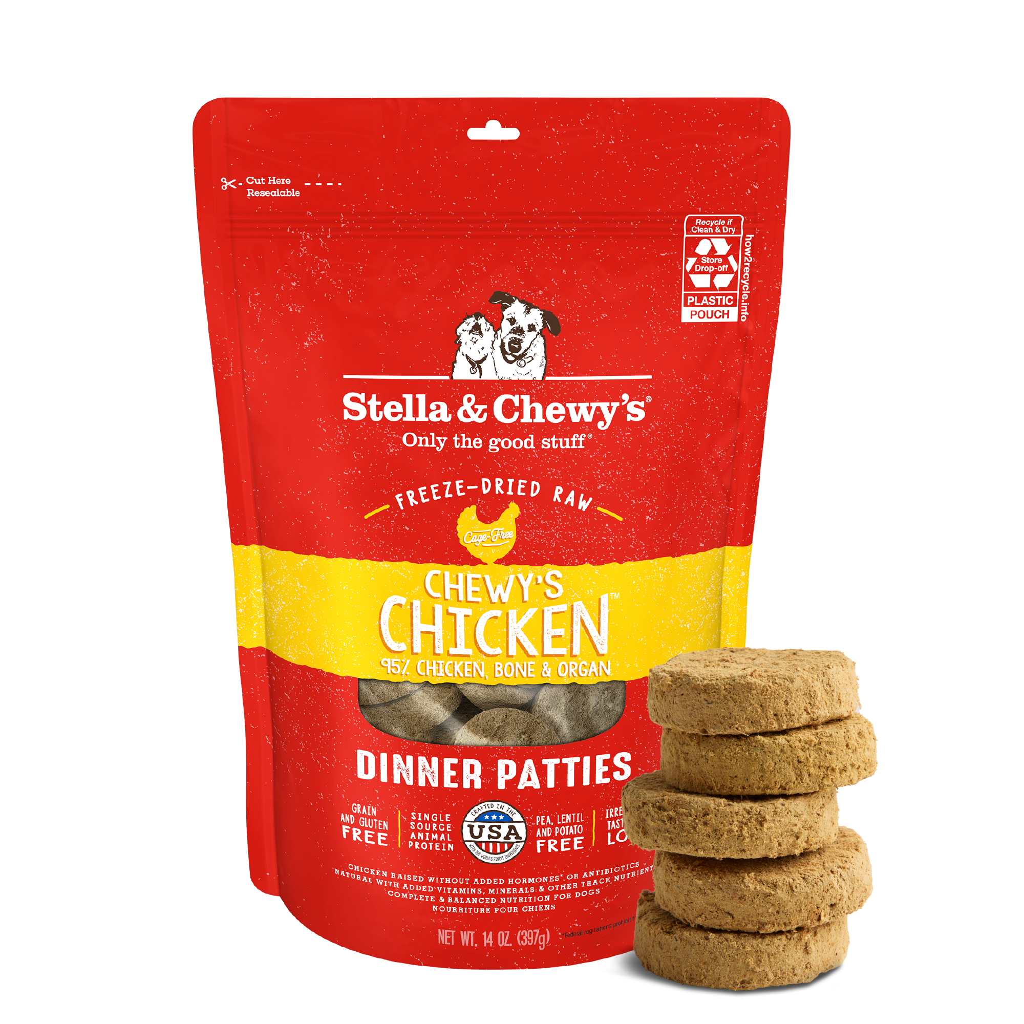 Chewy's Chicken Freeze Dried Dinner Patties Premium Raw Dog Food