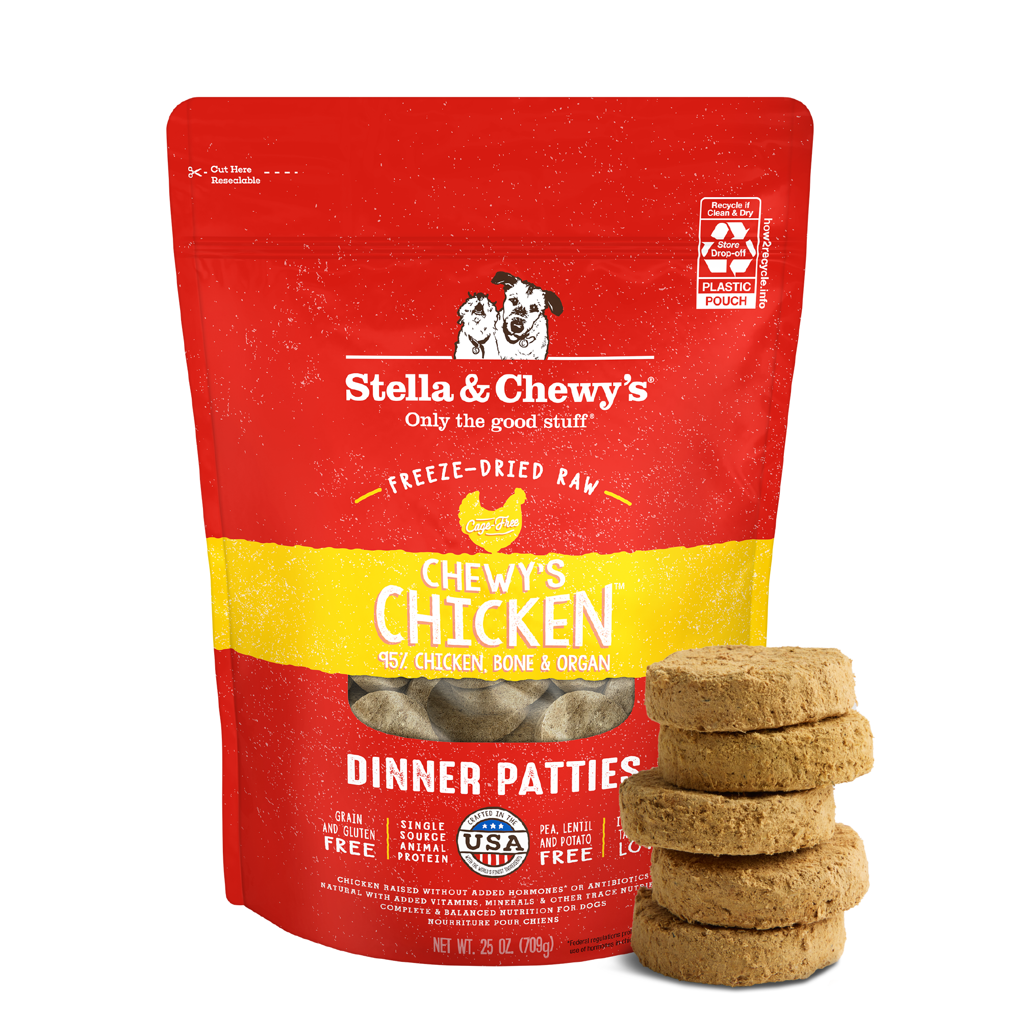 Chewy's Chicken Freeze Dried Dinner Patties Premium Raw Dog Food