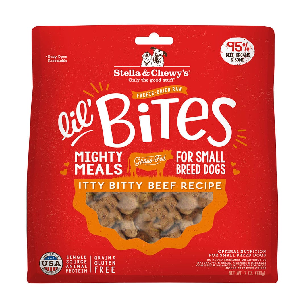 Itty Bitty Beef Lil’ Bites - Freeze Dried Raw Dog Food for Small Breeds by Stella & Chewy's