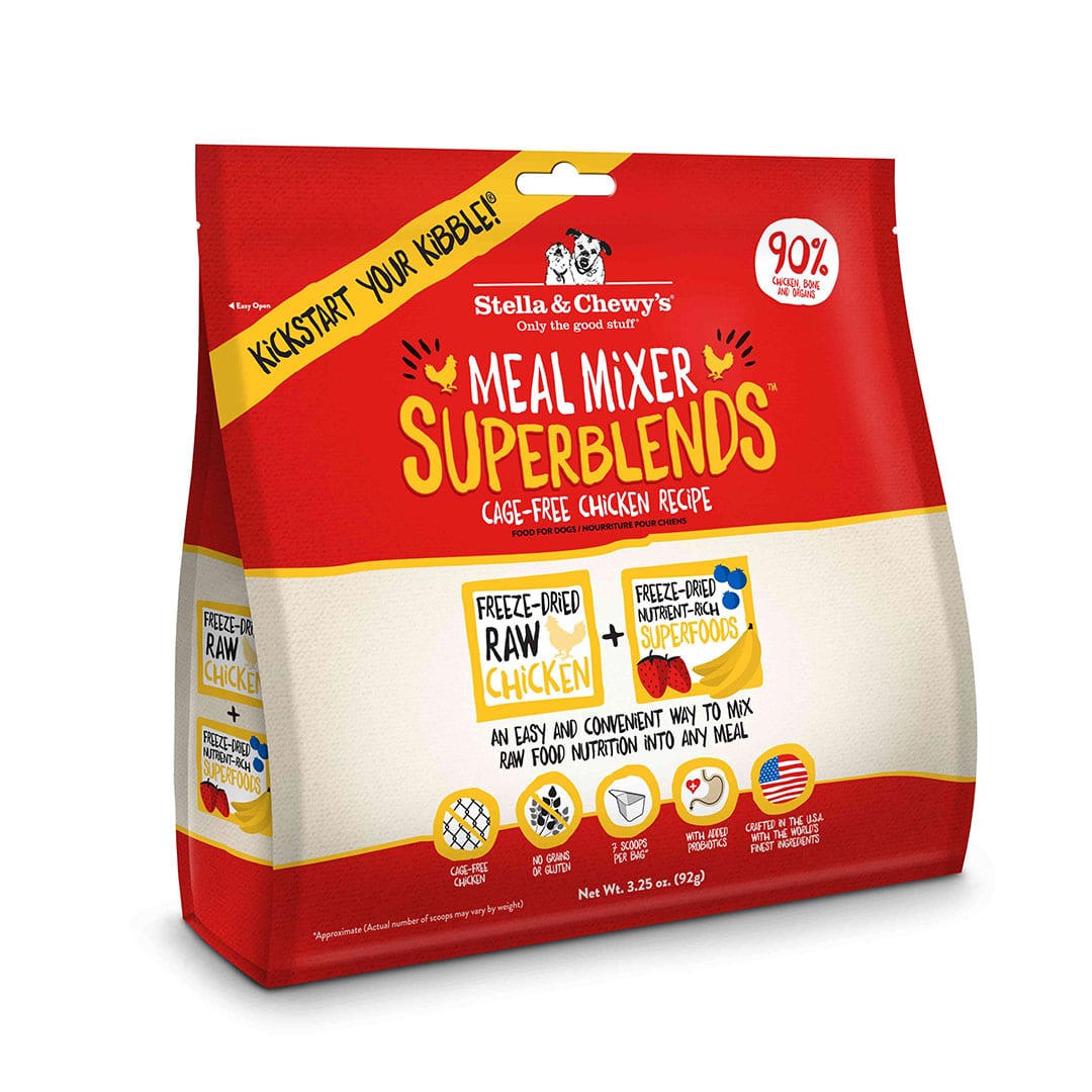 Cage-Free Chicken SuperBlends Freeze Dried Meal Topper for Dogs & Raw Dog Food by Stella & Chewy's