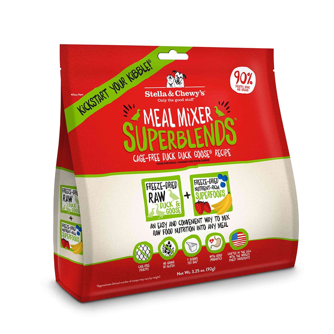 Cage-Free Duck Duck Goose SuperBlends Freeze Dried Meal Topper for Dogs & Raw Dog Food by Stella & Chewy's