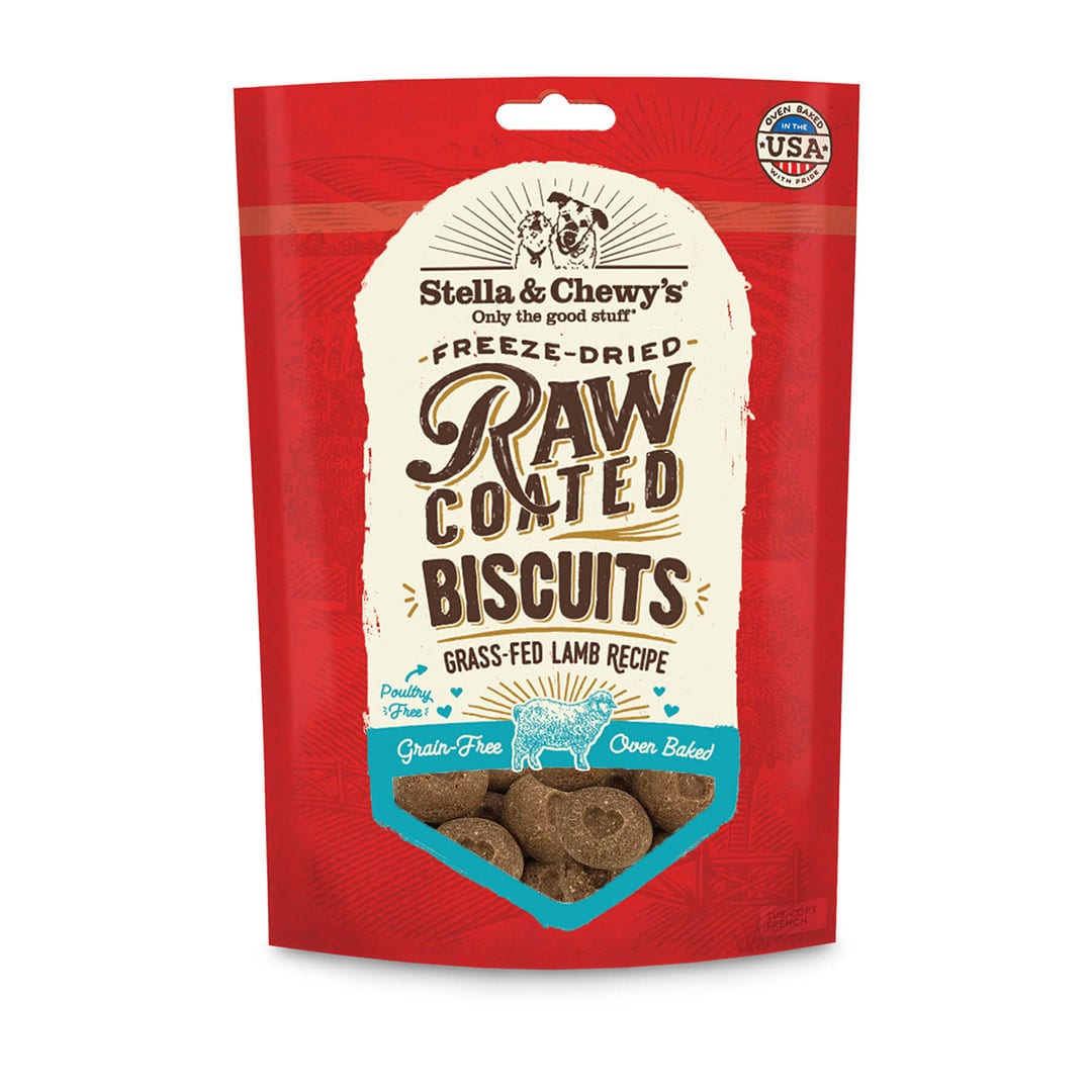 Grass-Fed Lamb Raw Coated Dog Biscuits by Stella & Chewy's