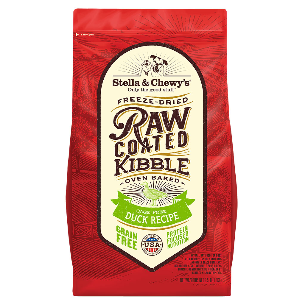 Raw Coated Grain Free Dog Food: Cage-Free Duck Recipe by Stella & Chewy's