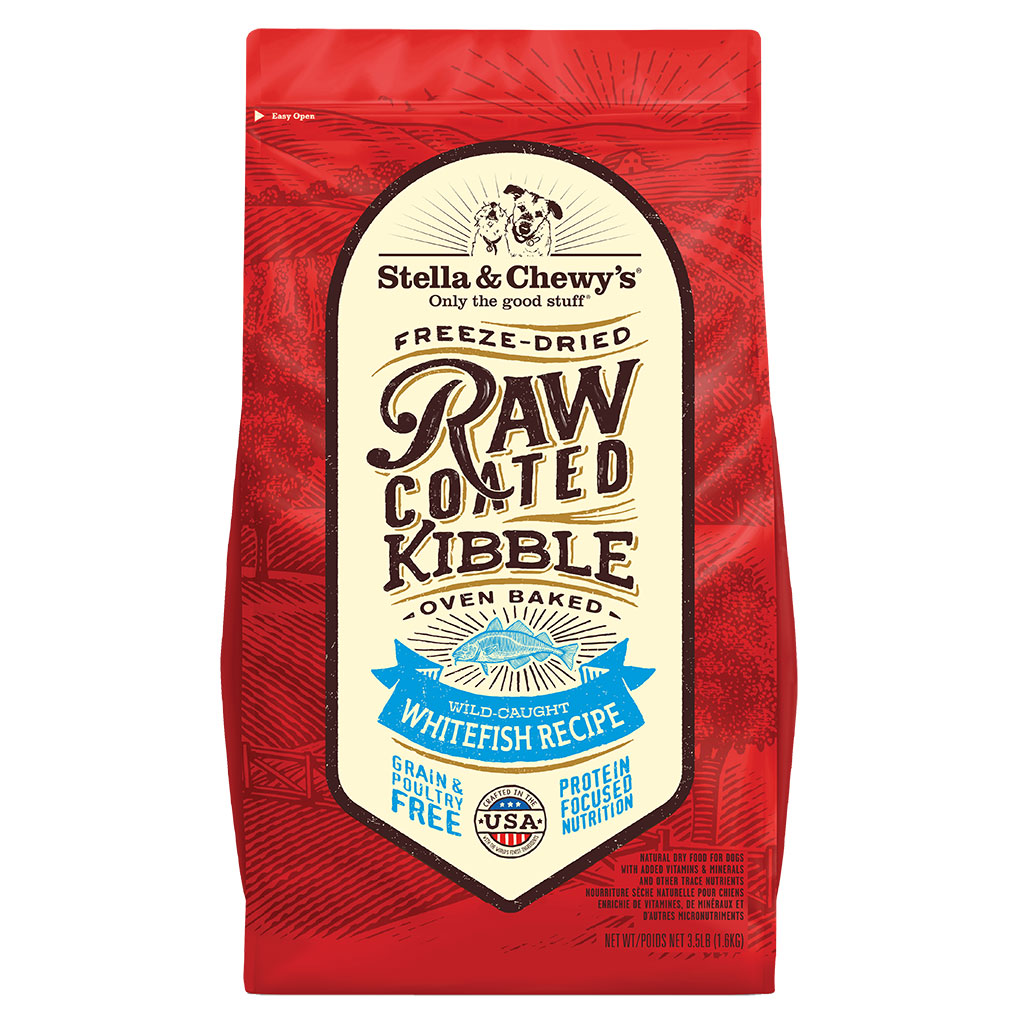 Raw Coated Grain Free Dog Food: Wild-Caught Whitefish Recipe by Stella & Chewy's