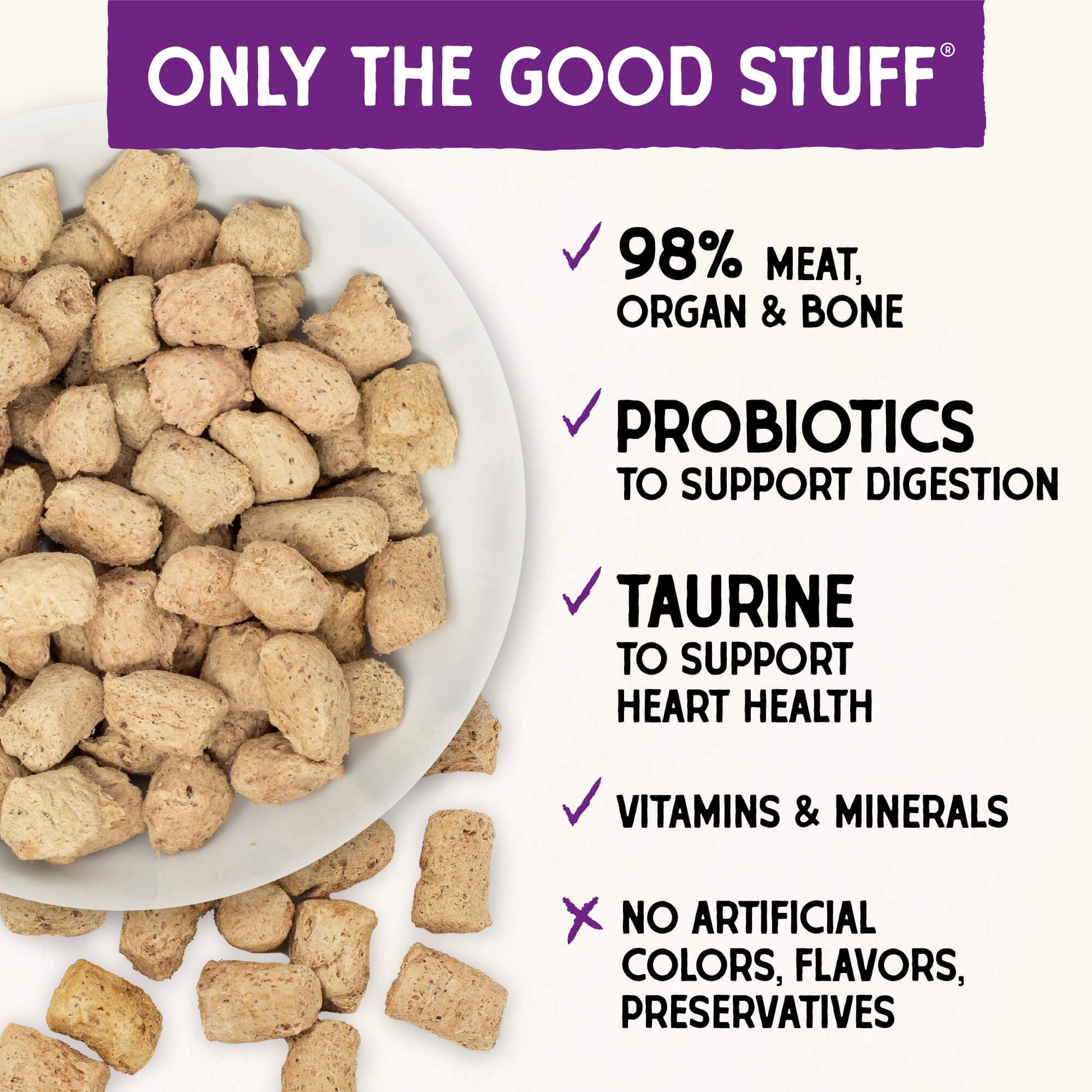 Plate Lickin' Pork Freeze Dried Raw Cat Food: High Protein, Grain