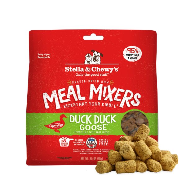 Duck Duck Goose Meal Mixers for Dogs - Freeze Dried Raw Kibble