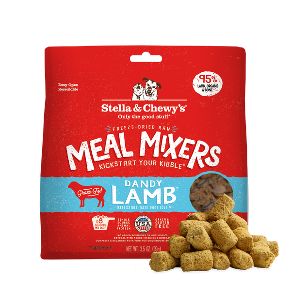 Dandy Lamb Meal Mixers for Dogs - Freeze Dried Raw Kibble Topper