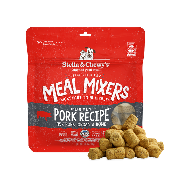 Purely Pork Meal Mixers for Dogs - Freeze Dried Raw Kibble Topper