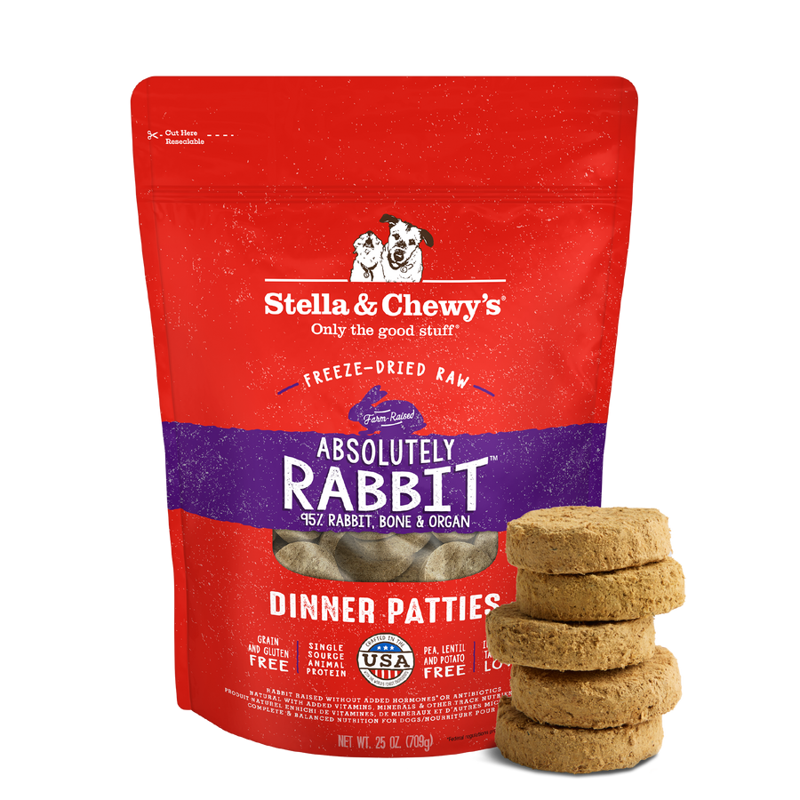 Absolutely Rabbit Freeze Dried Dinner Patties for Dogs