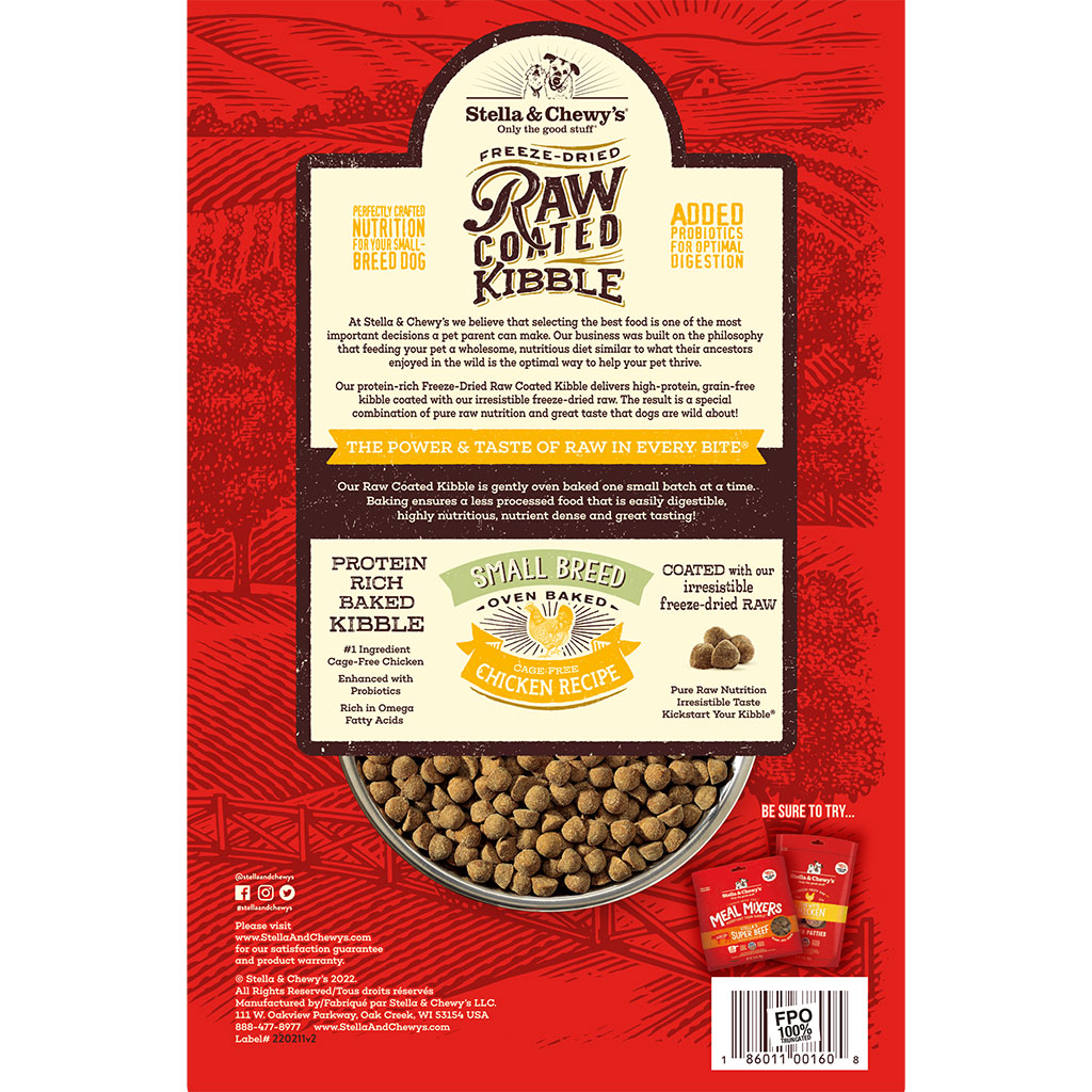 Picture of Raw Coated Grain Free Small Breed Dog Food: Cage-Free Chicken Recipe ...
