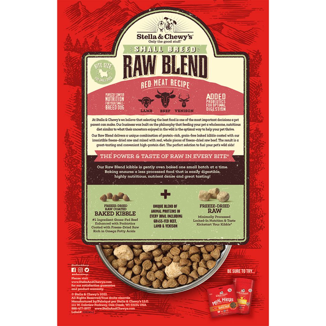 Small Breed Red Meat Raw Blend Kibble