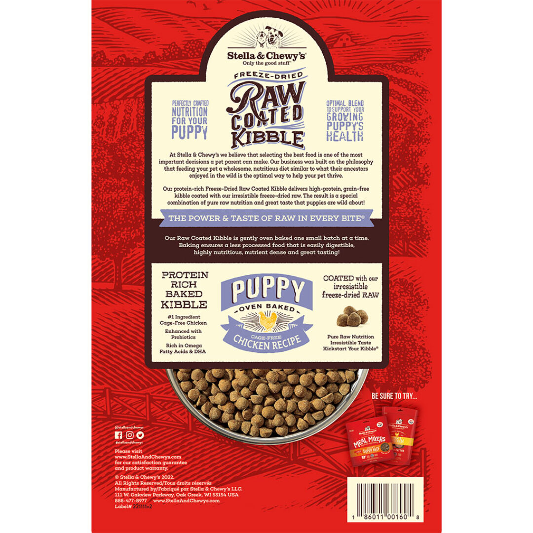 Cage-Free Chicken Raw Coated Kibble Puppy Dry Dog Food