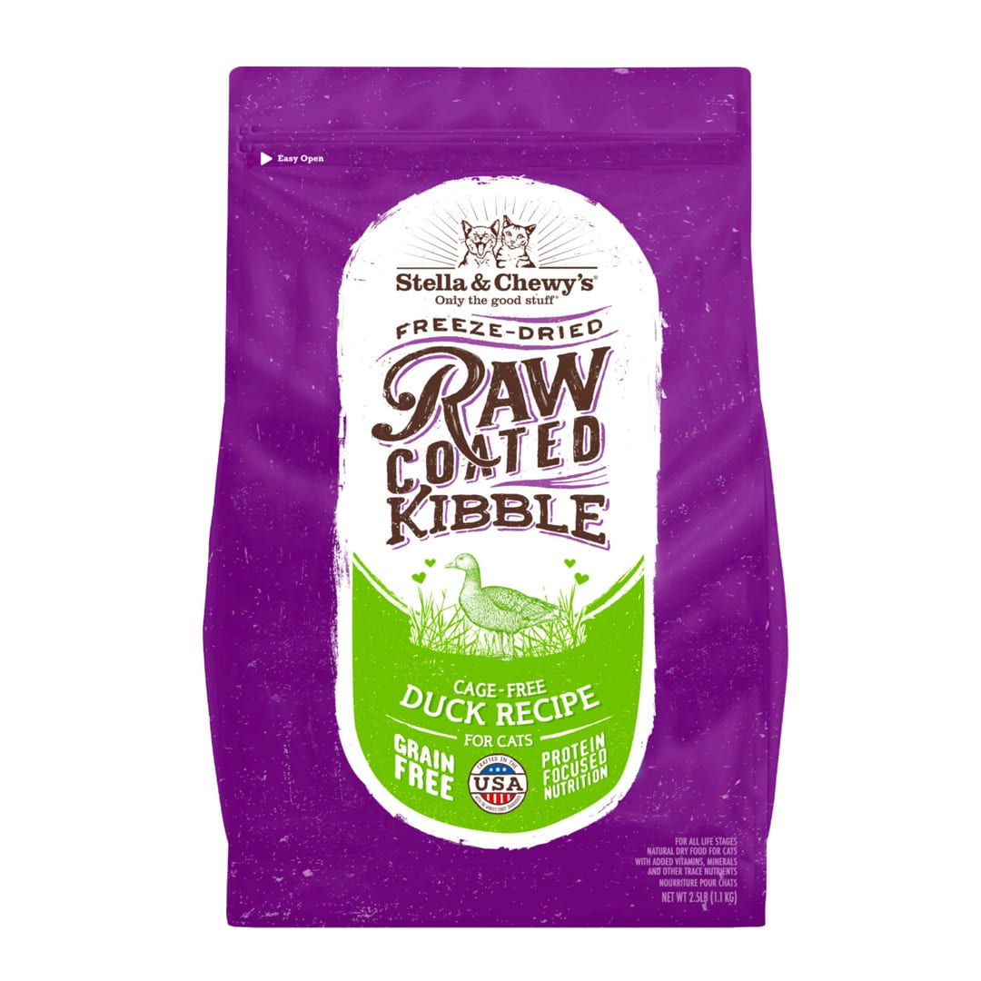 Raw Coated Kibble Cage-Free Duck Recipe | Stella & Chewy's ...