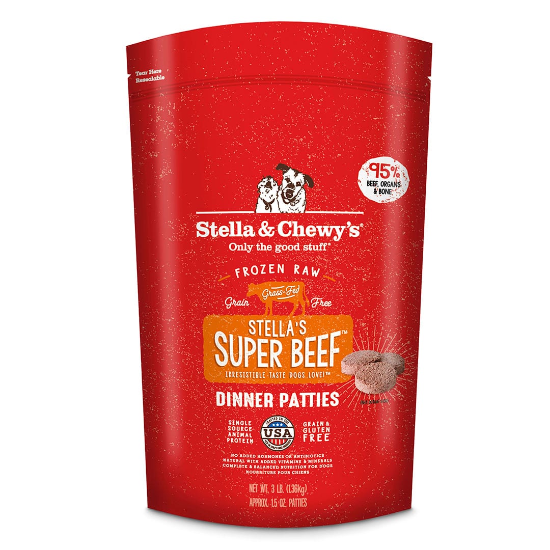 Stella’s Super Beef Frozen Raw Dinner Patties front