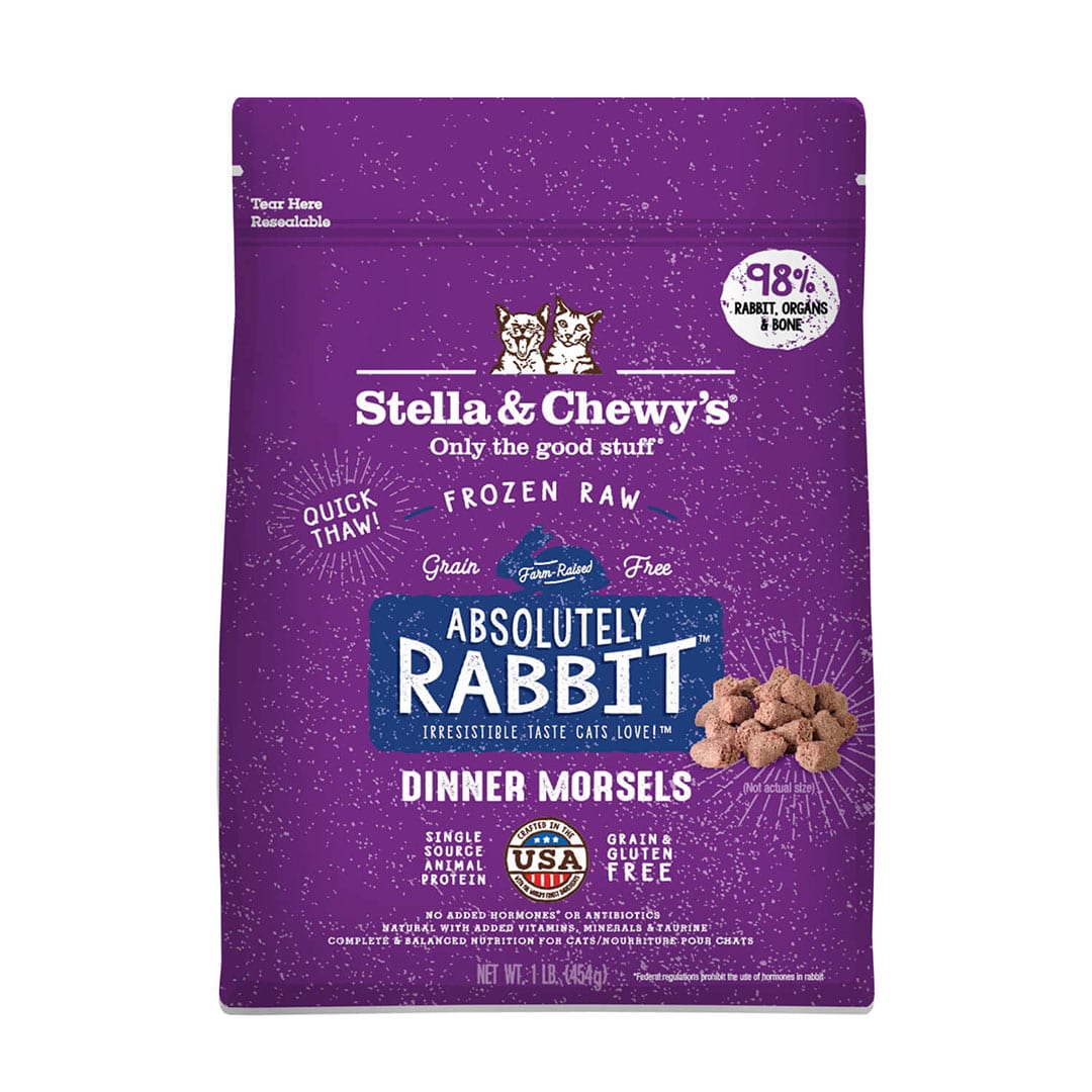 Absolutely Rabbit Frozen Raw Dinner Morsels front