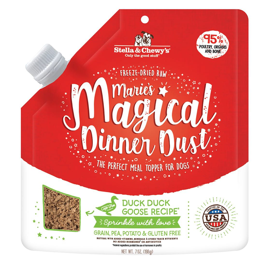 Stella & Chewy Marie's Magical Dinner Dust, Duck Duck Goose Recipe, Pet  Supplies, Pet Food on Carousell