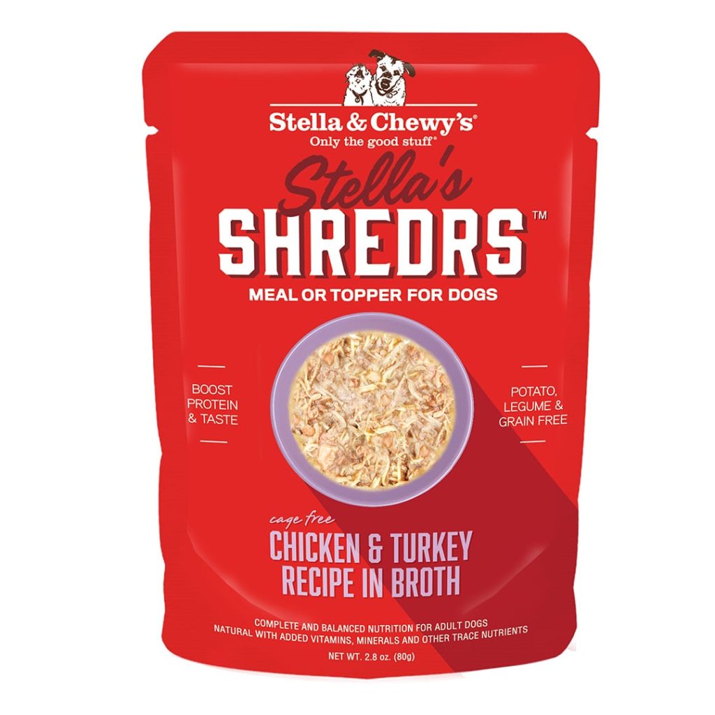 Stella's Shredrs Chicken & Turkey Recipe in Broth