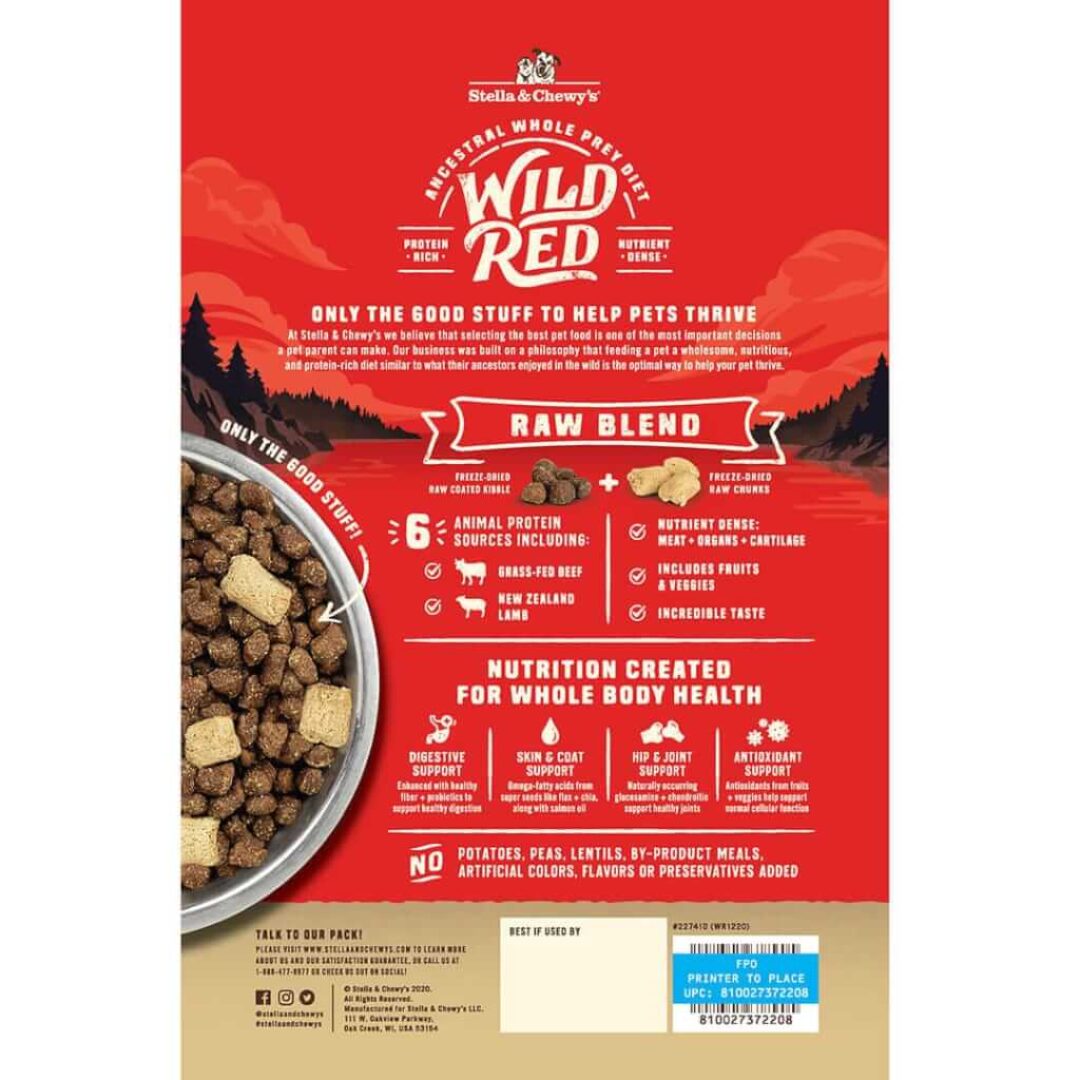 Wild Red Raw Blend Wholesome Grains Red Meat Recipe