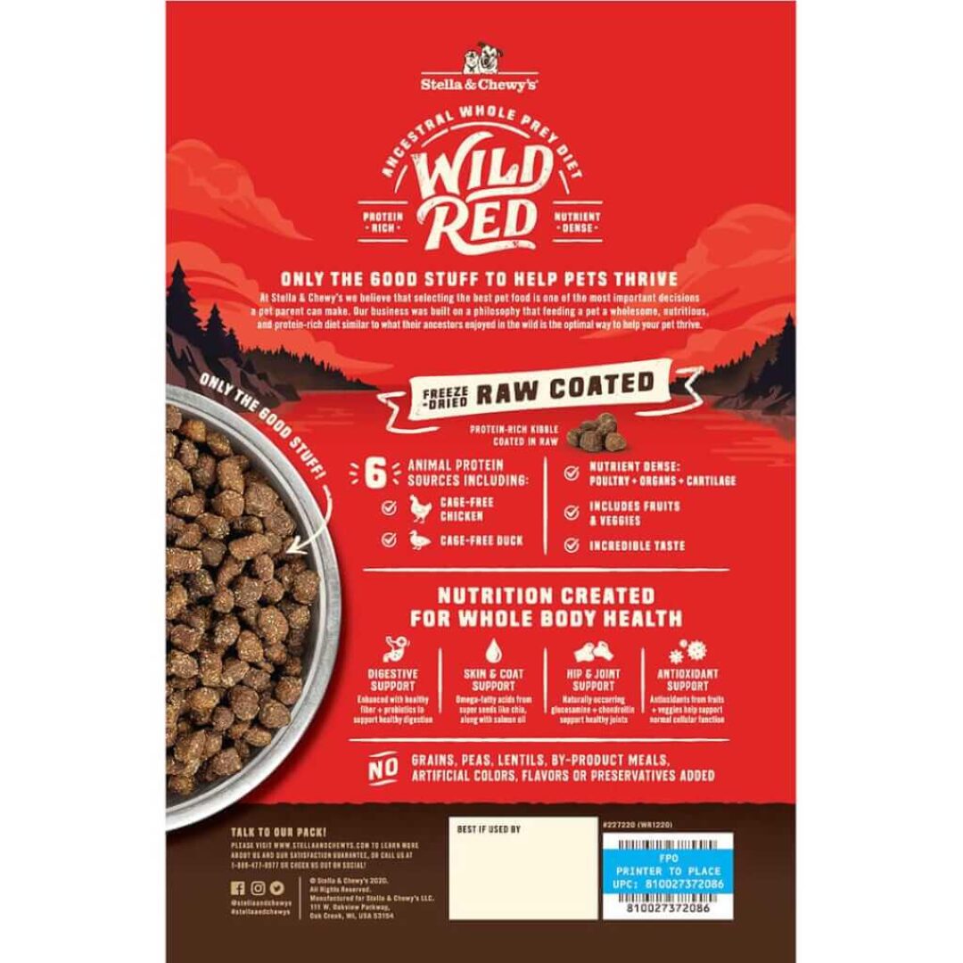 Wild Red Raw Coated Grain & Legume Free Prairie Recipe