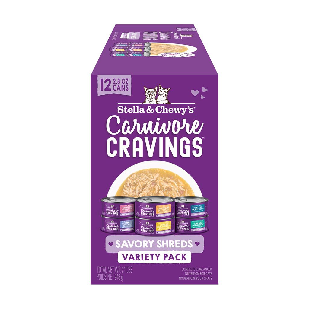 Carnivore Cravings Savory Shreds 2.8 oz Canned Variety Pack