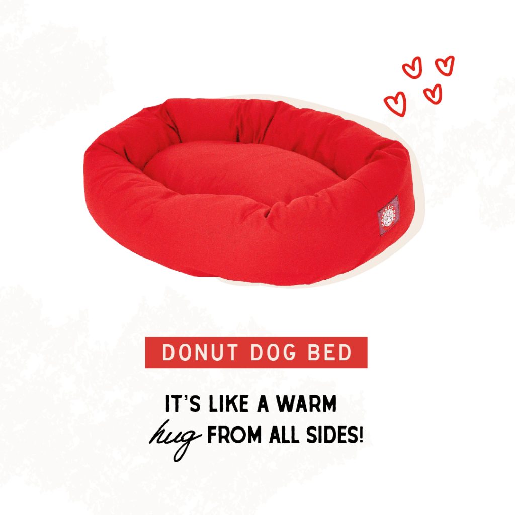 red dog bed dog gift guide